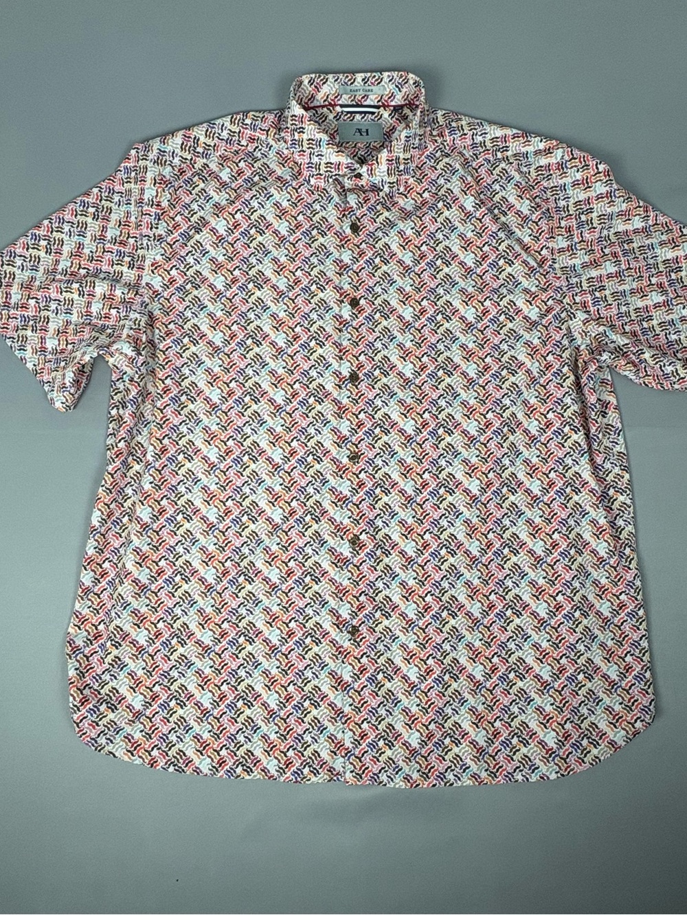 American Heritage SPF 50 Performance Shirt XXL Mustache Print Button Up